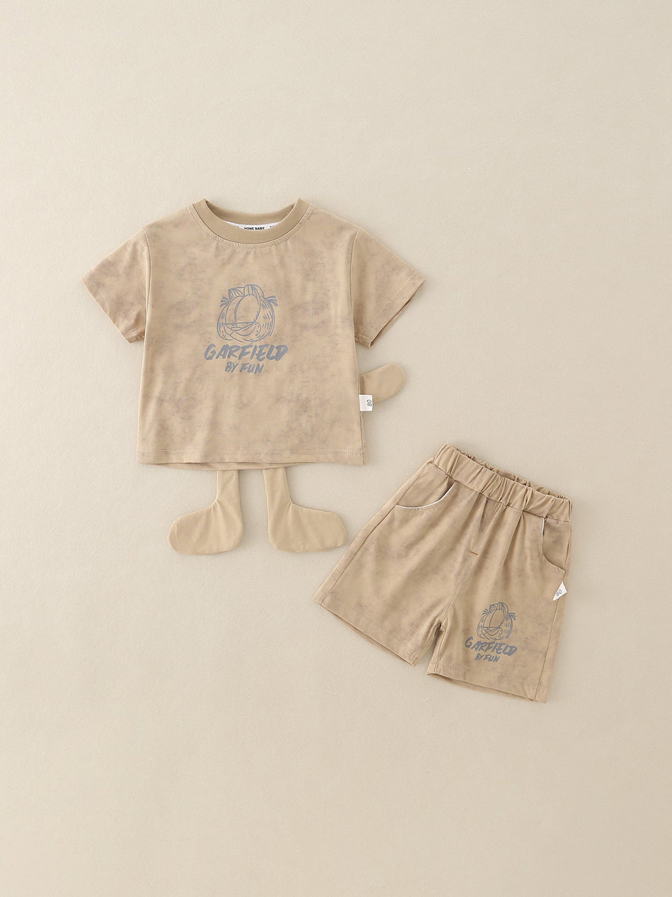 Boys’ Garfield Cartoon Summer Outfit Set