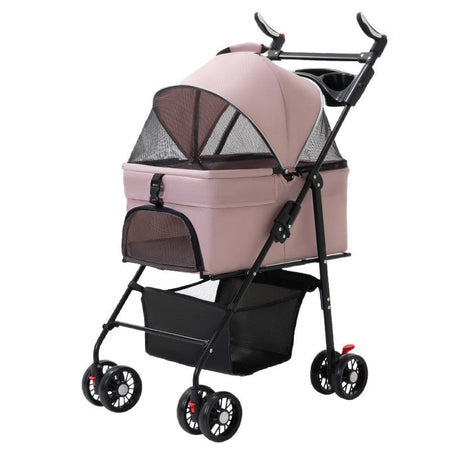 Foldable Pet Stroller for Small and Medium Dogs and Cats in blue