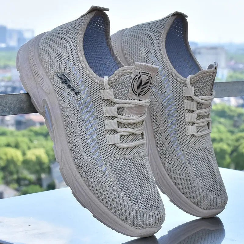 Men's Lightweight Mesh Running Shoes with Breathable Rubber Sole