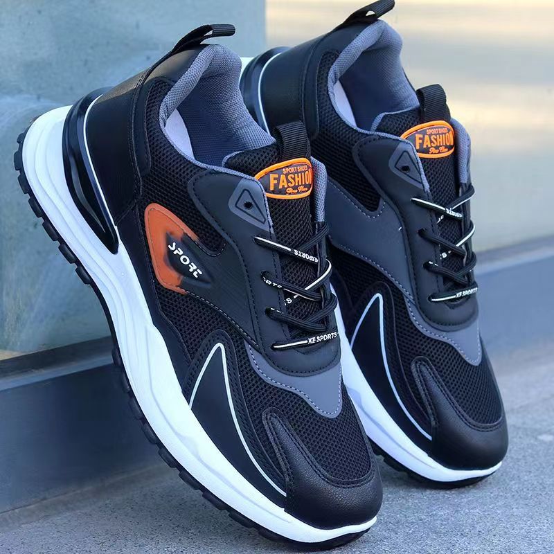 Men's High-Top Breathable Mesh Running Shoes with Soft Sole