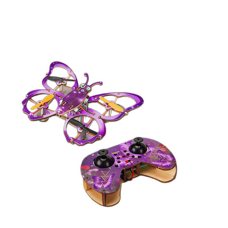 DIY Wooden Butterfly Quadcopter Educational RC Model Toy