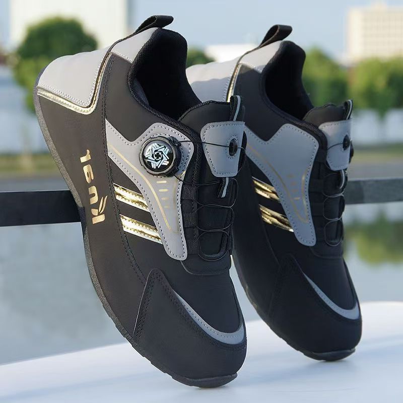Men's Waterproof Leather Casual Sneakers with Breathable Comfort
