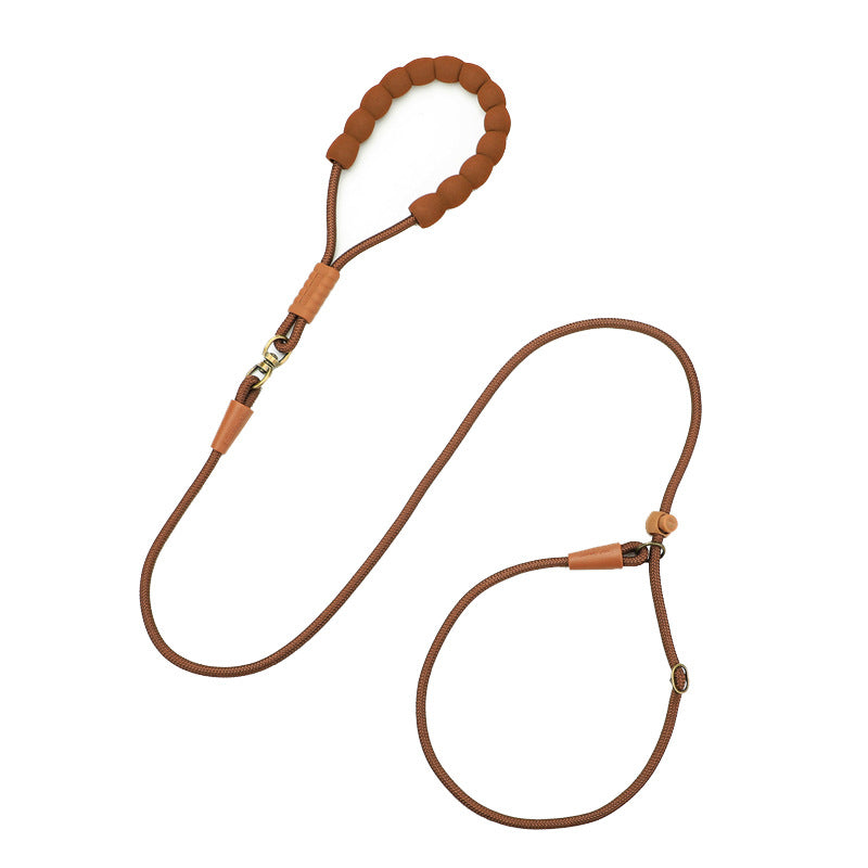 Shock Absorbing P Chain Dog Leash for Training and Walking in red