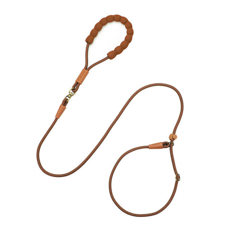 Shock Absorbing P Chain Dog Leash for Training and Walking in red