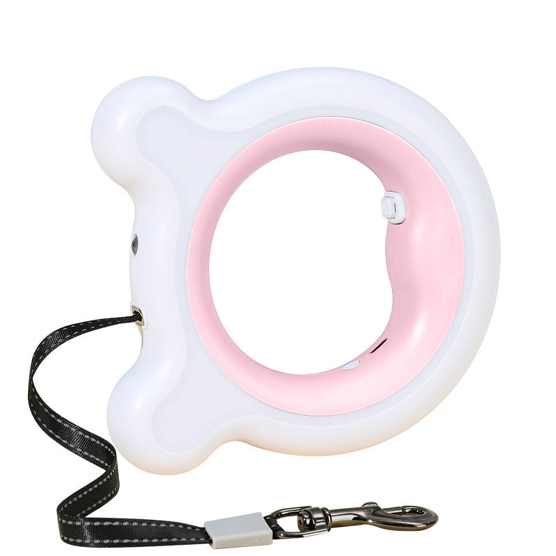 Automatic Retractable Pet Leash for Dogs and Cats Outdoor Walks in pink