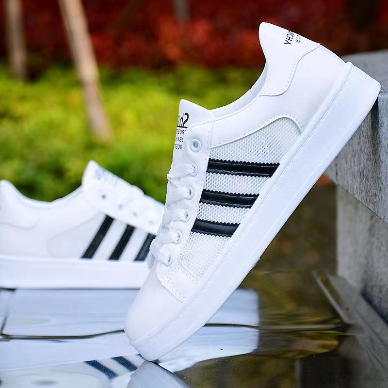 Men's Korean Style Casual Sneakers with Breathable Hollow Design