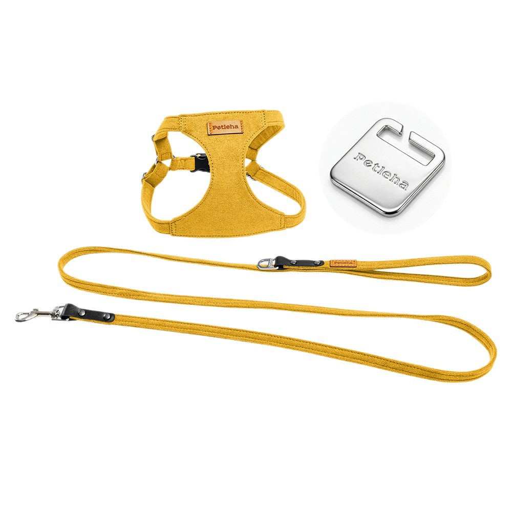 Adjustable Dog Chest Strap Vest Leash for Small Dogs Teddy Pets in orange, 50 kg