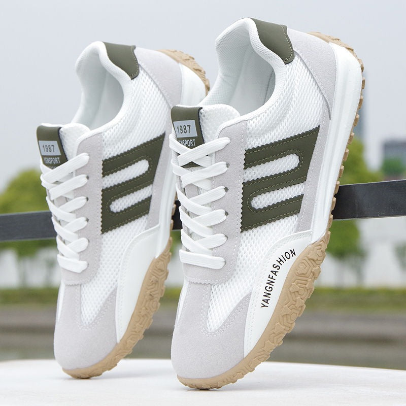 Men's Breathable Mesh Running Sneakers with Cushioned Comfort