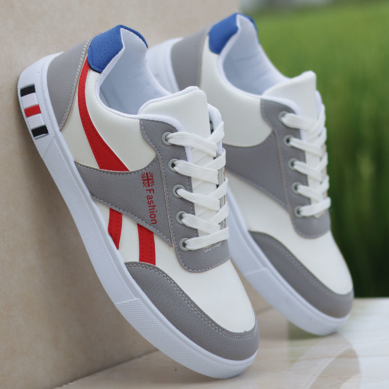 Men's Waterproof Casual Sneakers with Durable Rubber Sole in Yj-A05-Black And White