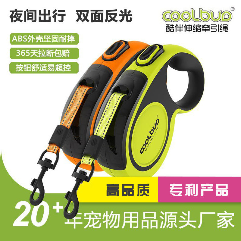 Reflective Automatic Retractable Dog Leash for Outdoor Walking