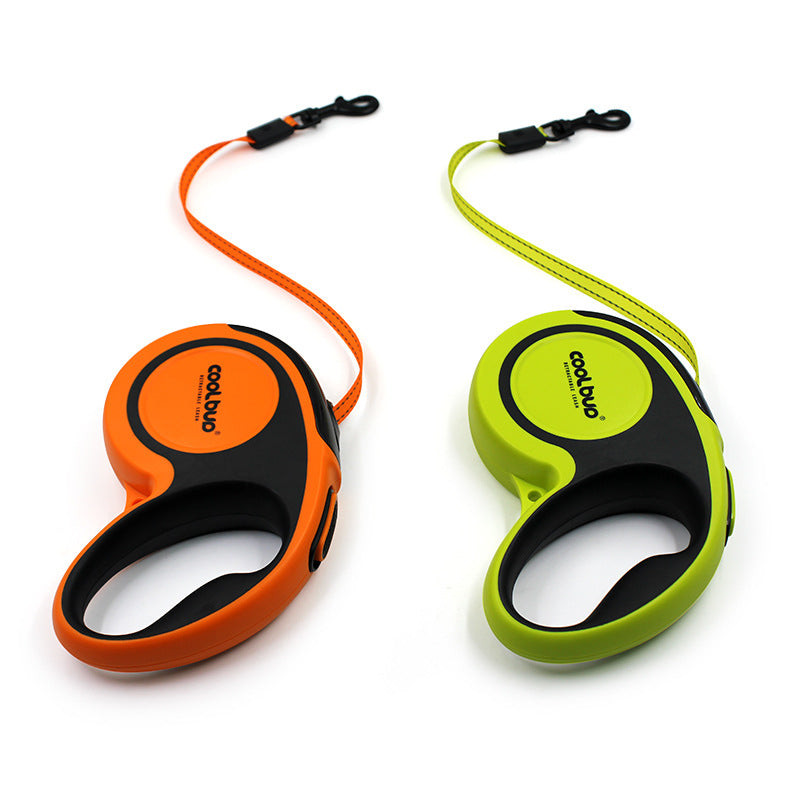 Reflective Automatic Retractable Dog Leash for Outdoor Walking in orange, 20kg