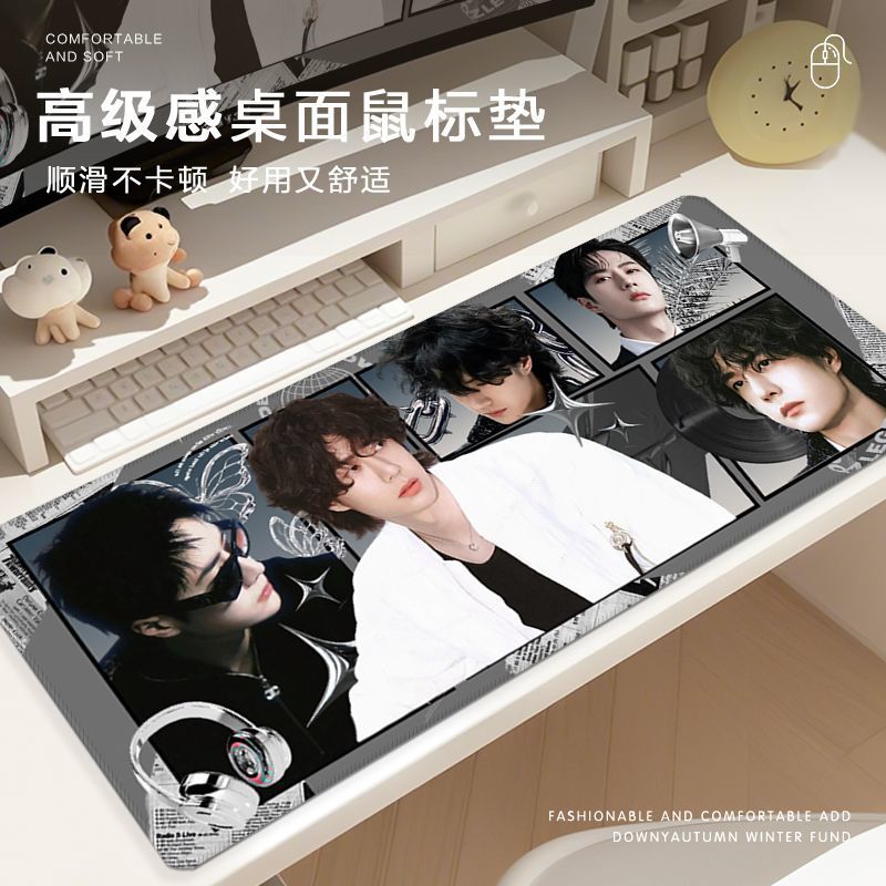 Extra Large Celebrity-Inspired Desk Mat for Keyboard & Mouse