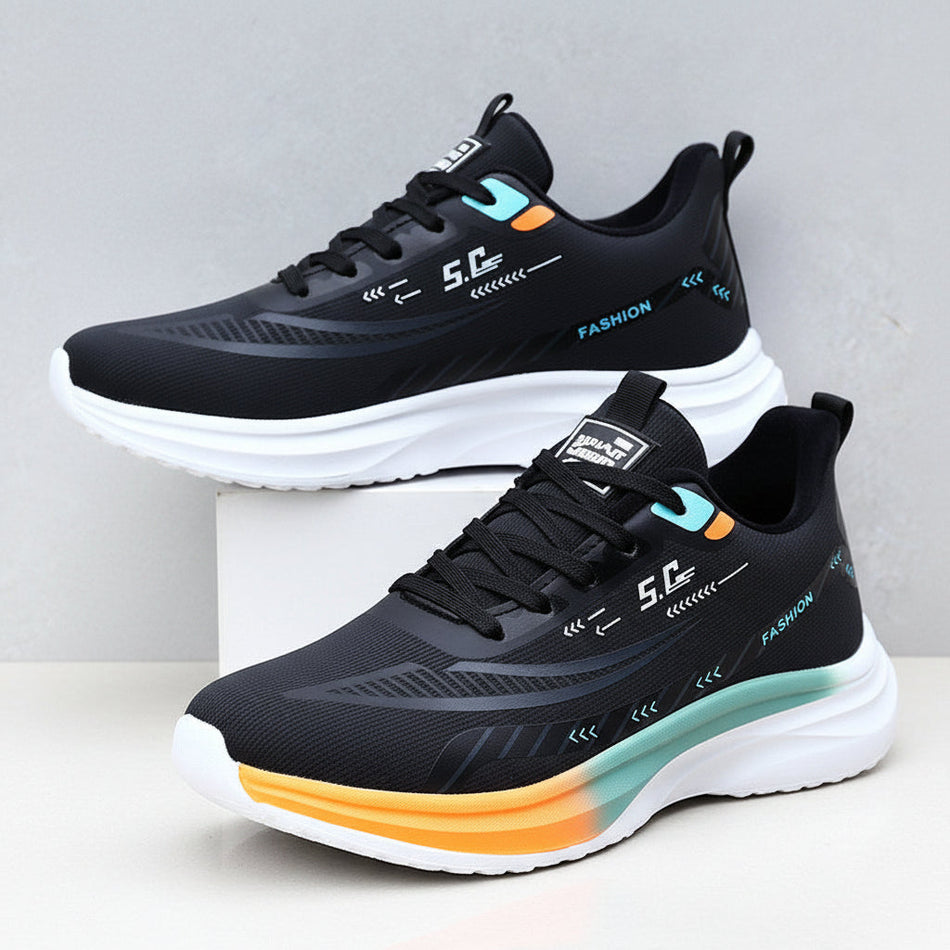 Men's Waterproof Fleece-Lined Running Shoes with Warm Comfort