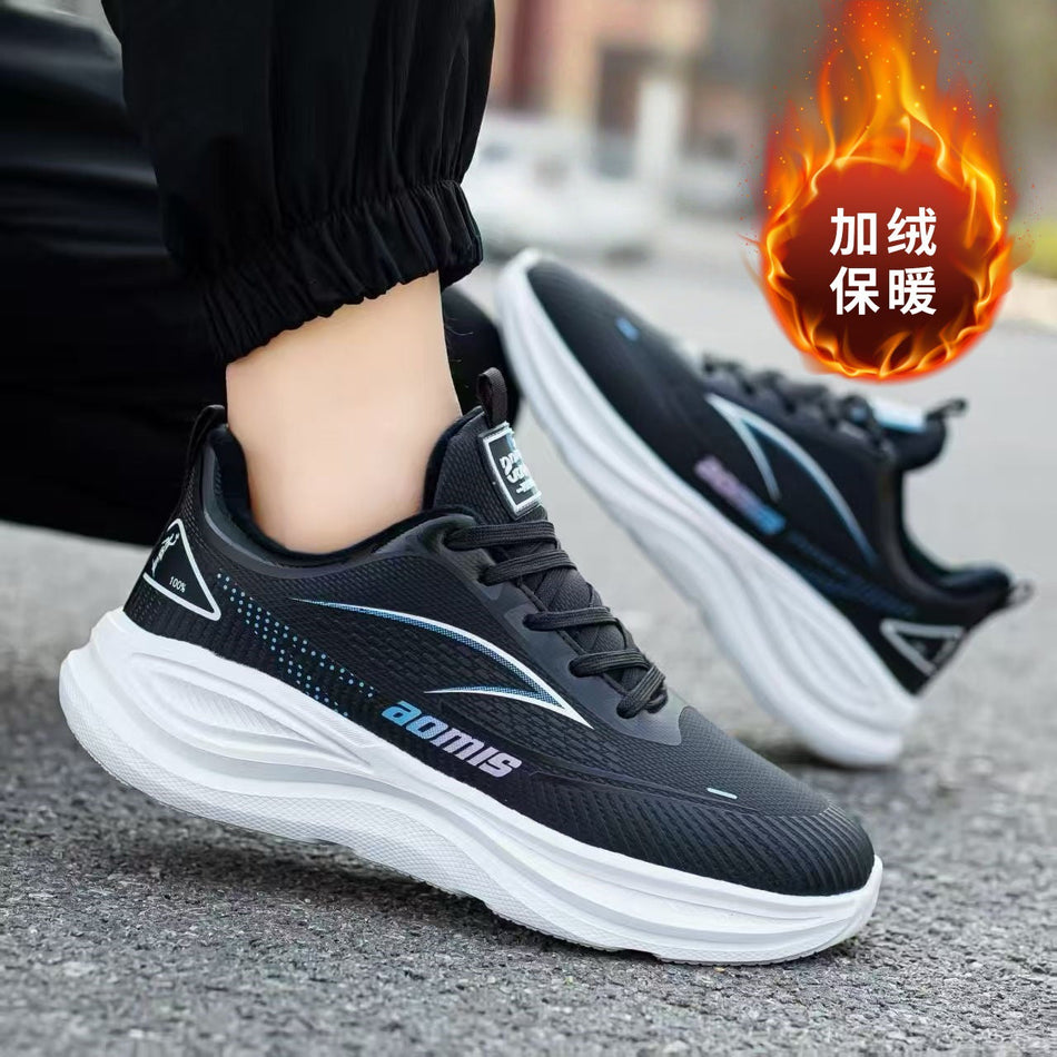 Ultra-Light Waterproof Leather Running Shoes with Soft Sole