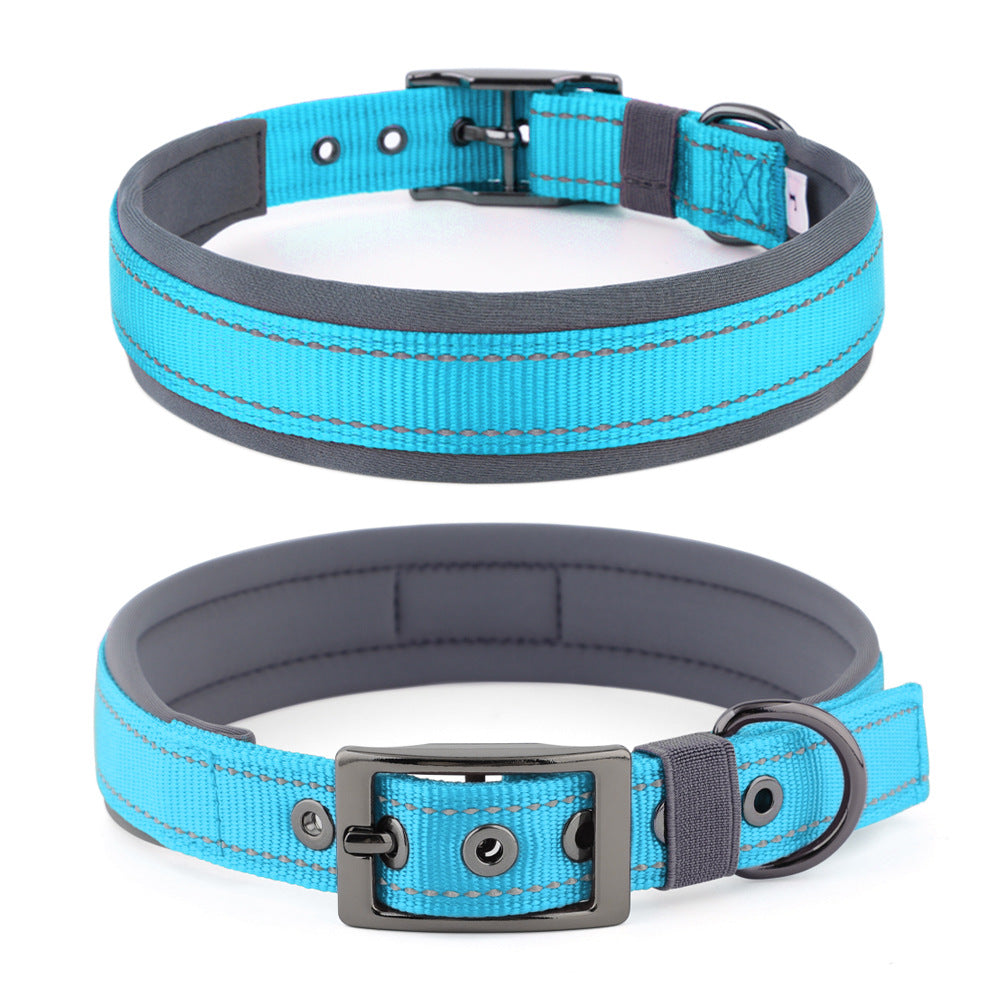 Reflective Diving Material Dog Collar with Pin Buckle for Small Dogs in orange