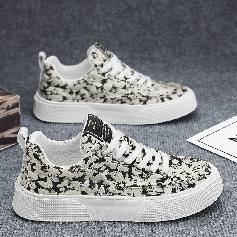 Men's Canvas Platform Sneakers with Height-Enhancing Comfort