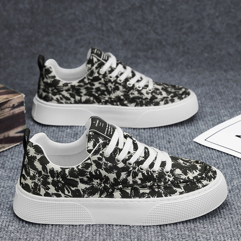 Men's Canvas Platform Sneakers with Height-Enhancing Comfort