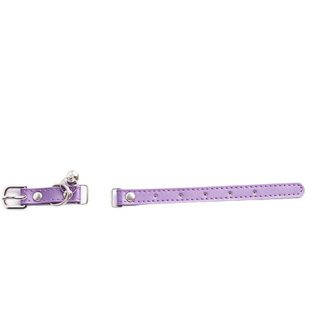 Genuine Leather Adjustable Pet Collar for Cats and Small Dogs in pink