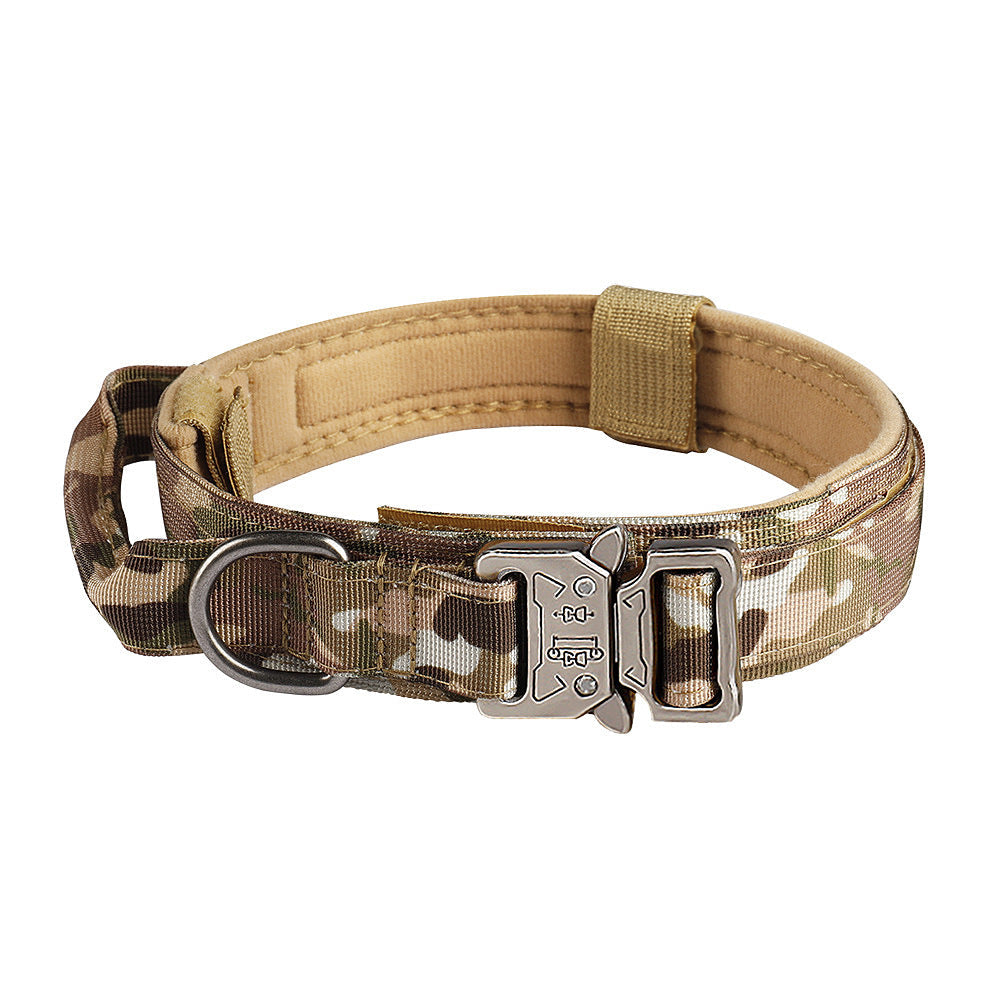 Tactical Dog Collar with Handle for Large Dogs Outdoor Use