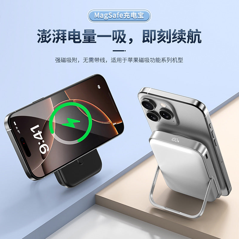 MagSafe Magnetic Power Bank with Aluminum Stand Fast Charging