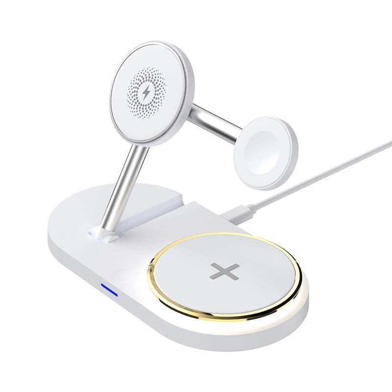 5-in-1 Foldable 15W MagSafe Wireless Charging Stand with Night Light