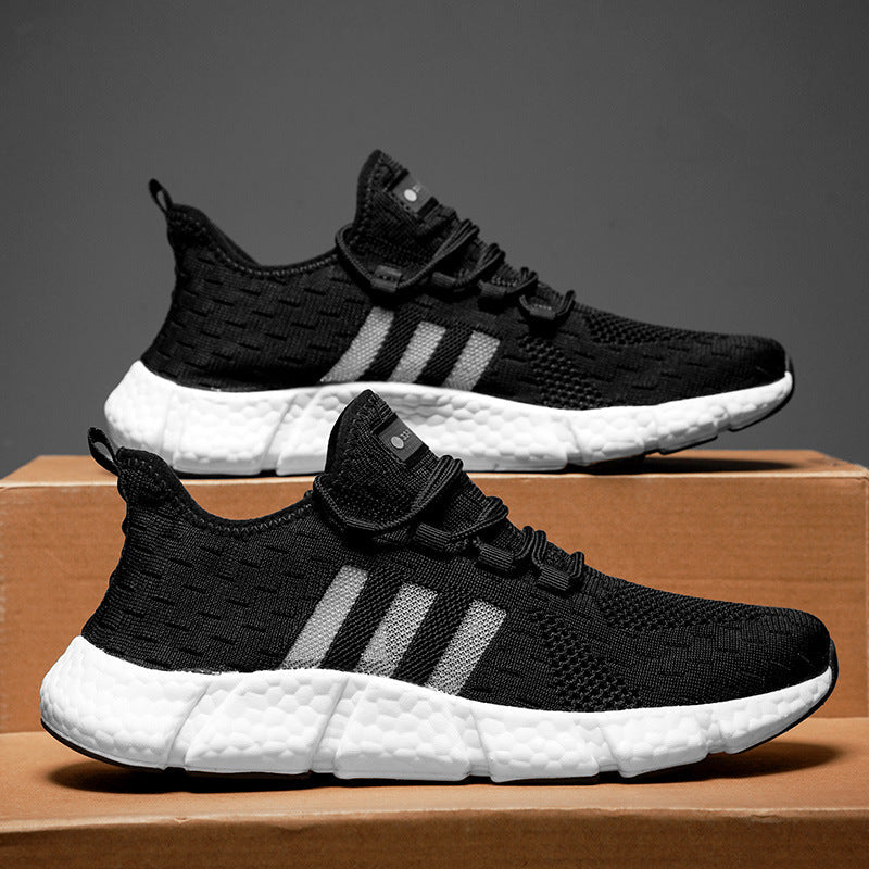 Unisex Lightweight Mesh Sneakers with Cushioned Thick Sole