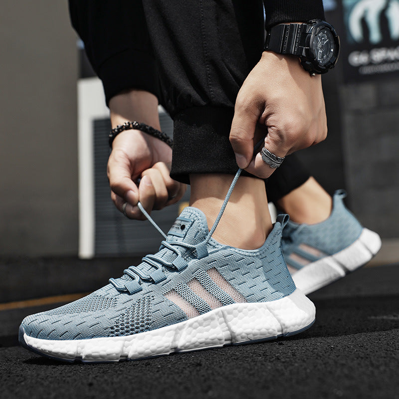 Unisex Lightweight Mesh Sneakers with Cushioned Thick Sole