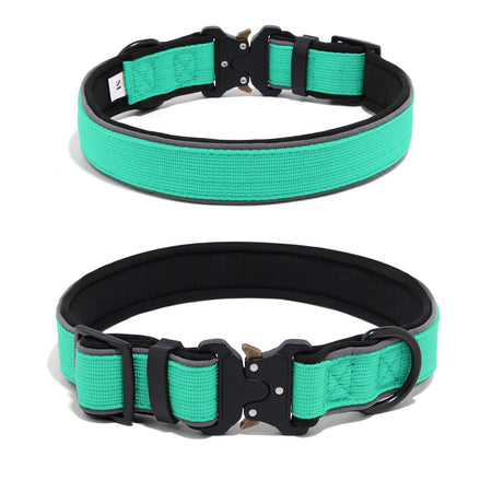 Reflective Tactical Dog Collar for Medium and Large Breeds in orange