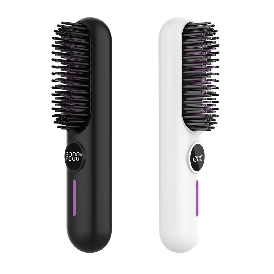 Wireless Negative Ion Hair Straightener Curler 5200mAh LED