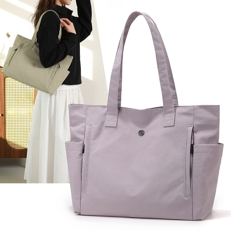 Large Capacity Nylon Tote Bag Casual Shoulder Handbag