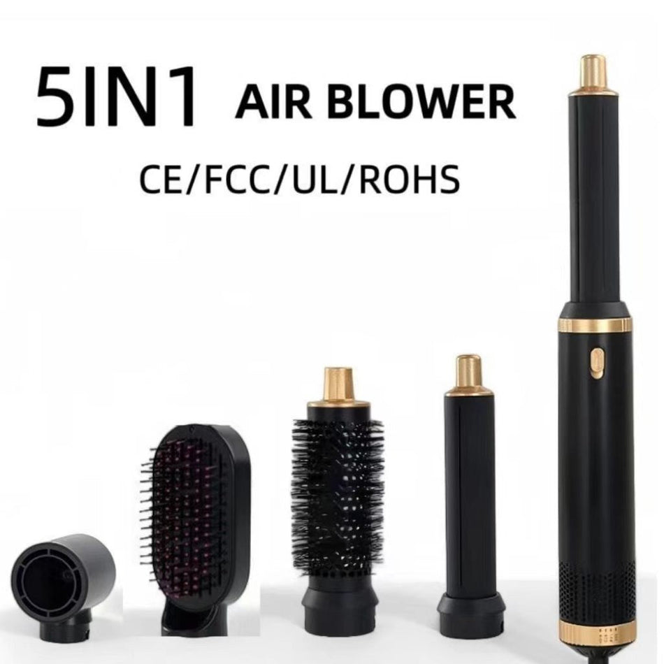 5-in-1 Hot Air Hair Dryer Volumizing Curling Comb Styler 850W