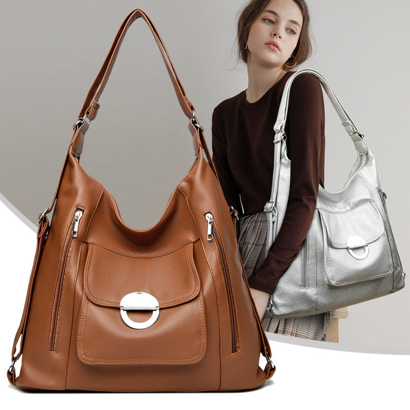 Portable Crossbody Backpack Solid Color Casual Bag