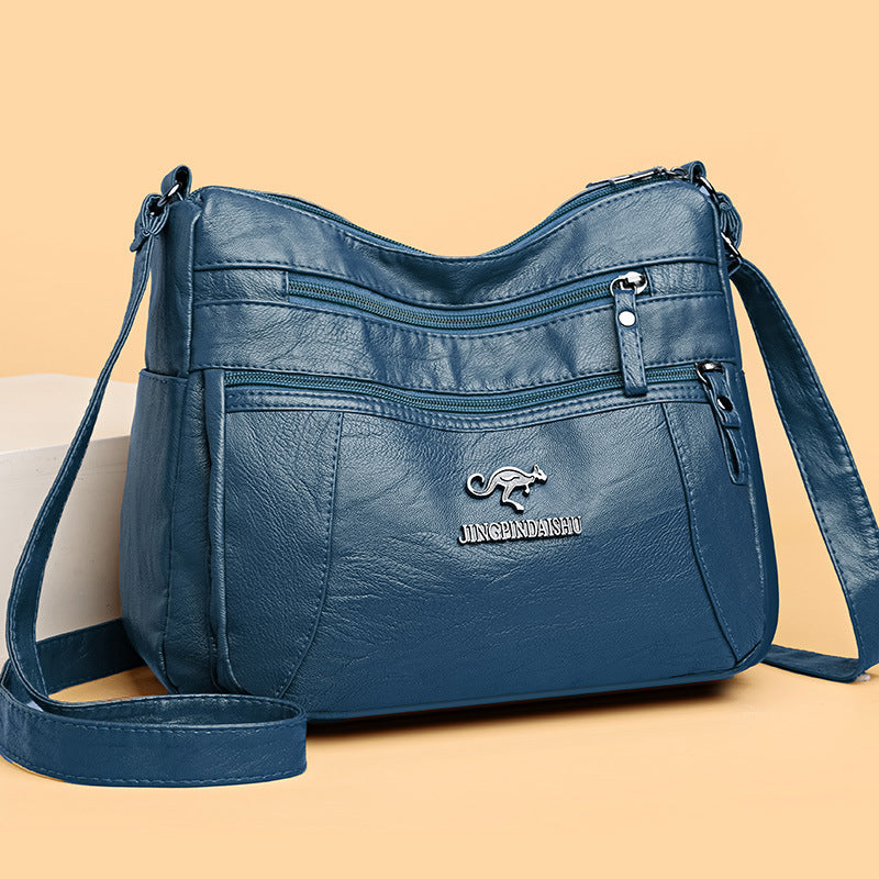 Soft PU Leather Large Capacity Shoulder Crossbody Bag