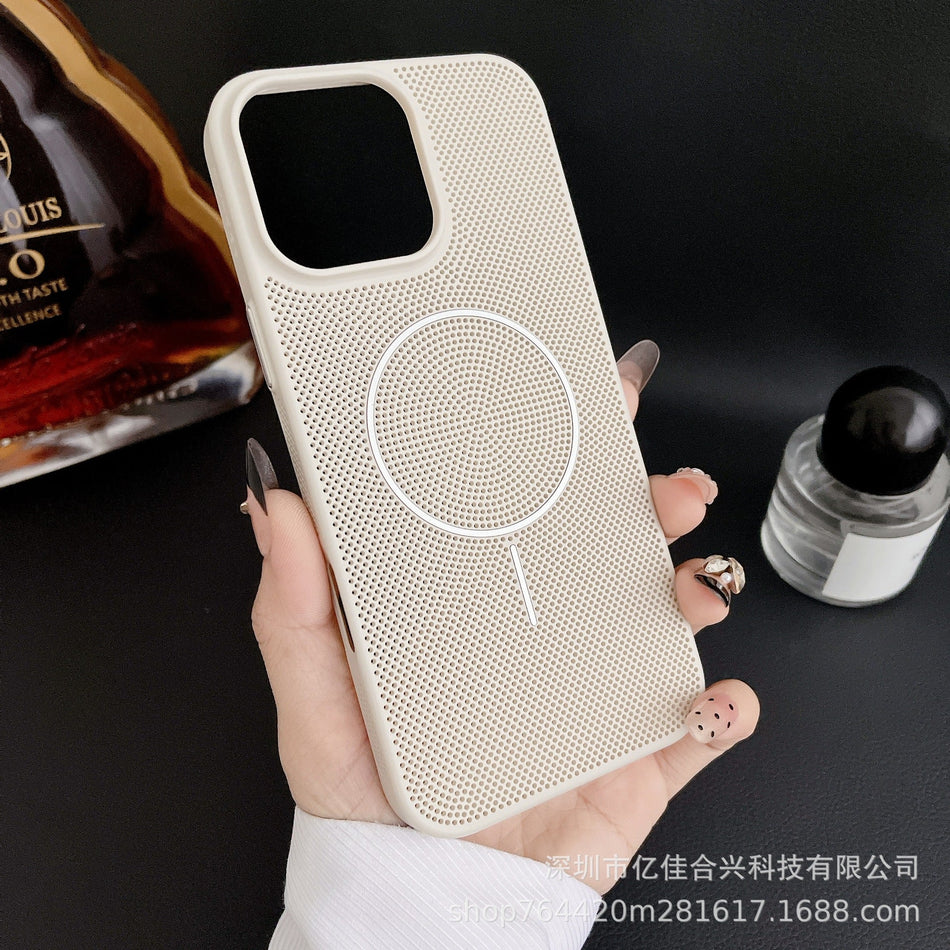Magnetic Heat-Dissipation Mesh Phone Case for iPhone Models