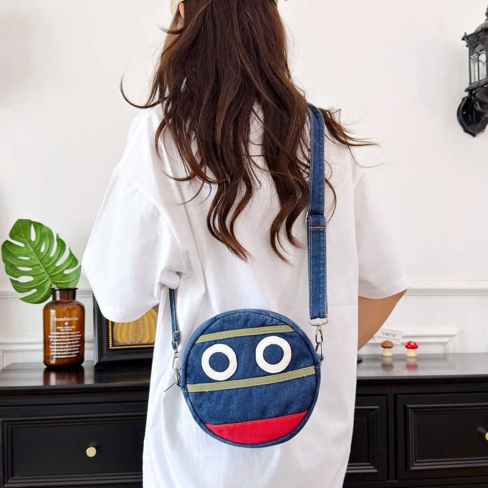 Denim Canvas Mini Crossbody Phone Bag Women Students