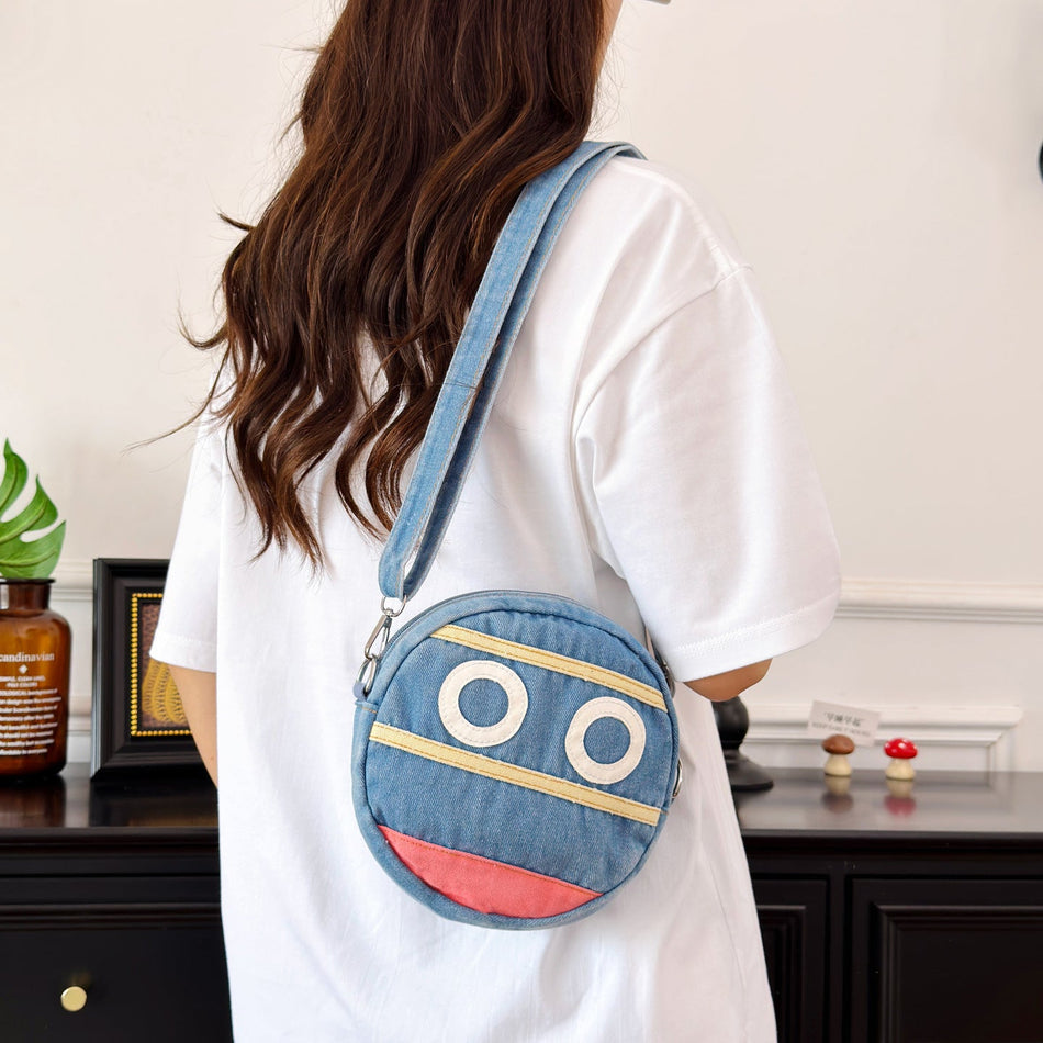 Denim Canvas Mini Crossbody Phone Bag Women Students
