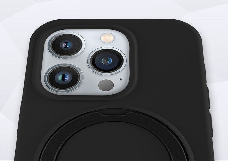 Magnetic Stand Liquid Silicone Phone Case for iPhone 17 Pro Max