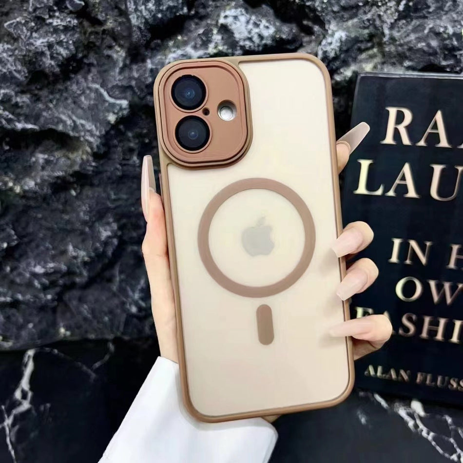 Magnetic TPU Phone Case with Lens Protection for iPhone Series