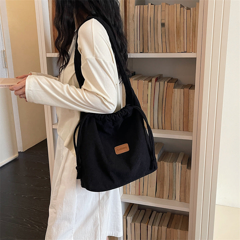 Corduroy Large Capacity Tote Bag