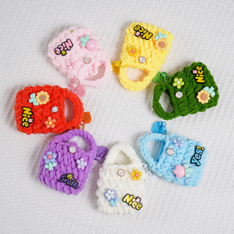 Handmade Crochet Earbud Case & Coin Purse with Cute Design
