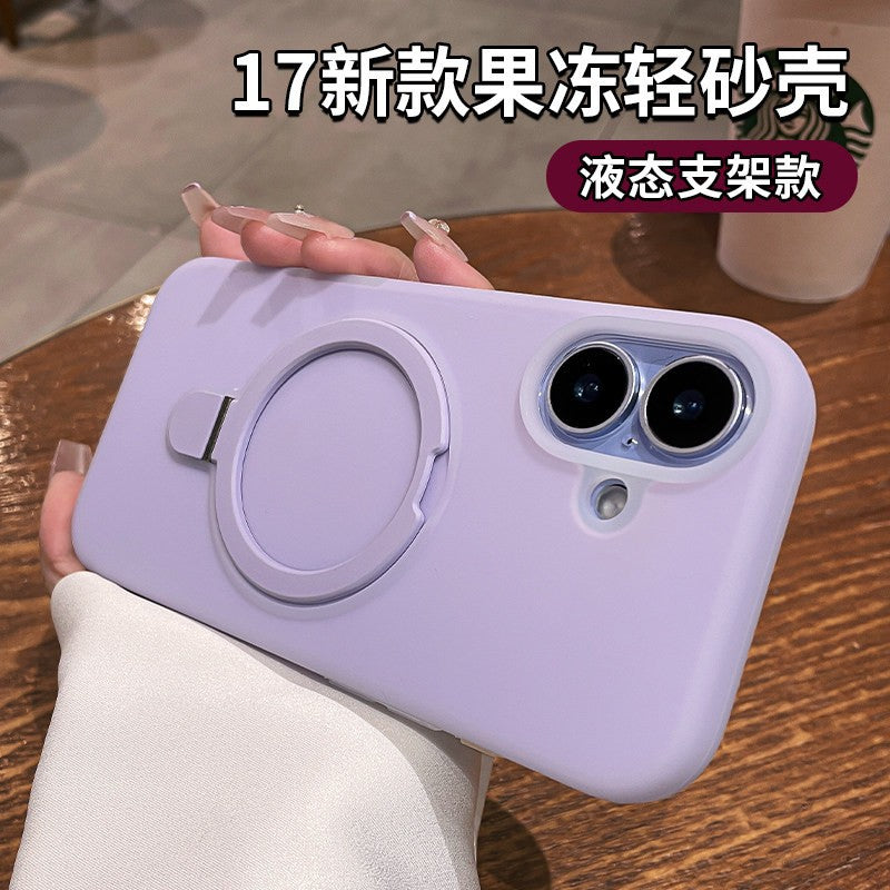 Magnetic Frosted Stand Phone Case for iPhone with Shock Protection