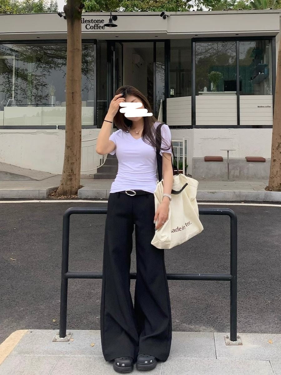 High-Waist Flared Wide Leg Jeans for Tall Women with Long Fit