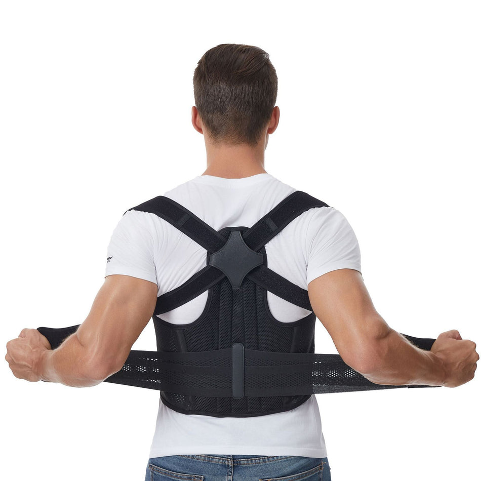 Reinforced Posture Correction Belt for Back Support Alignment