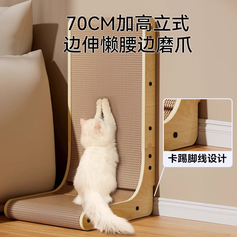 L Shaped Corrugated Cat Scratching Board Wall Protector