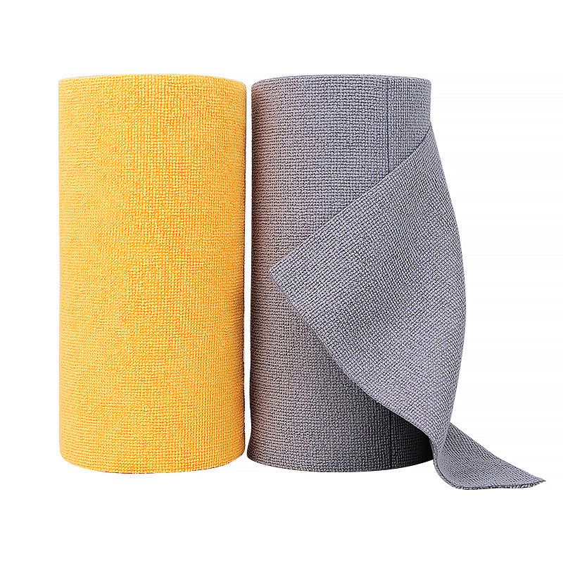 Reusable Microfiber Kitchen Cleaning Towel Absorbent Rag 10 Rolls in multicolor, 25*25cm