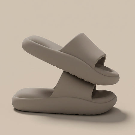 White EVA Thick Sole Anti-Slip Indoor Bathroom Slide Slippers