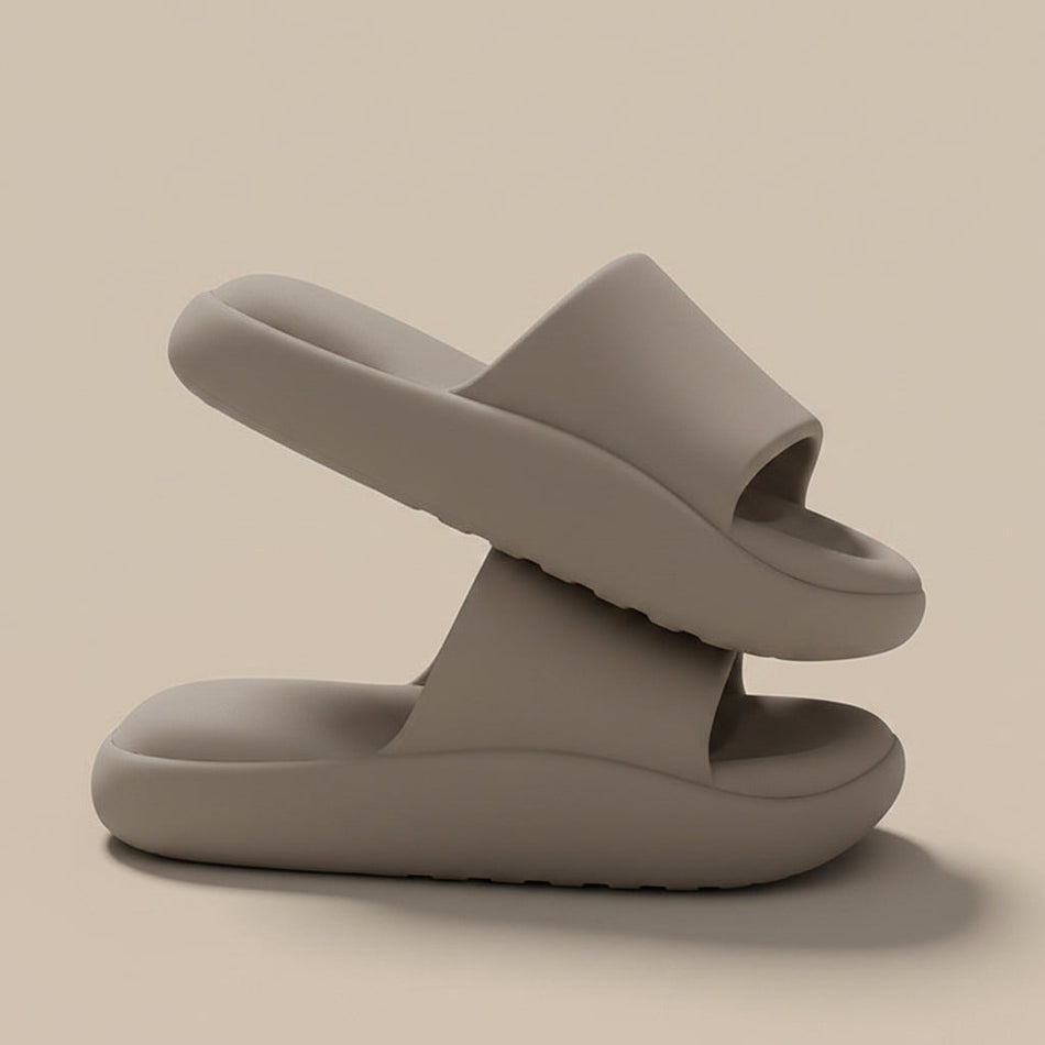 White EVA Thick Sole Anti-Slip Indoor Bathroom Slide Slippers
