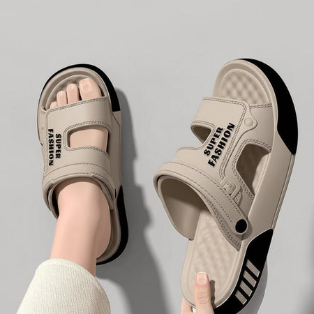 Men's black EVA Casual Summer Sandals with Soft Anti-Slip Sole
