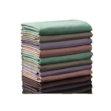 Fish Scale Cleaning Cloth Lint-Free Glass Kitchen Towel 6-Pc in multicolor