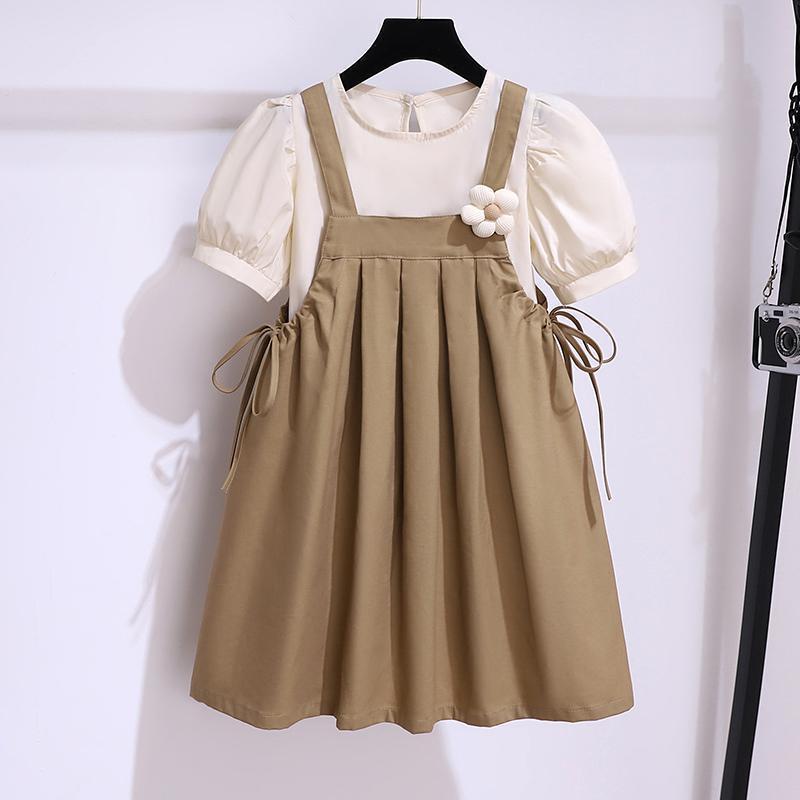 Girls Academy Style Puff Sleeve Princess Dress Summer Outfit